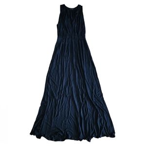 Theory Annemarie Black Sleeveless Maxi Dress P Small